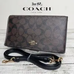 COACH コーチ レザー ウォレットショルダー クロスボディウォレット