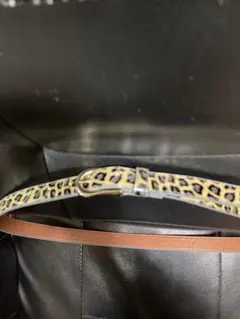 ヒョウ柄 合成皮革ベルト