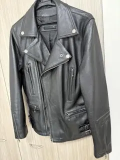 Liagoo Leathers ブラック ダブルライダースジャケット