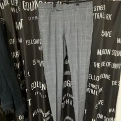 ユナイテッドアローズ　グレー チェック柄 スラックスMサイズ