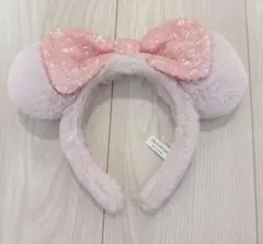 ミニー　カチューシャ　ピンク　ふわふわ