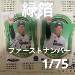 BBM2026 飯田琉斗 75枚限定緑箔サインカード ルーキーエディション