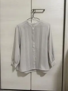 ハニーズ GLACIER 7分袖ピンタックブラウス グレージュ Sサイズ