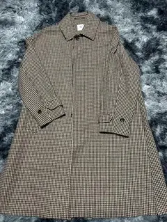 ブラウン系チェック柄 チェスターコート