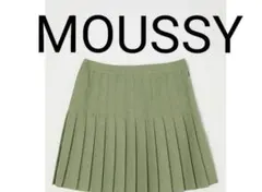 MOUSSY プリーツミニスカート グリーン系