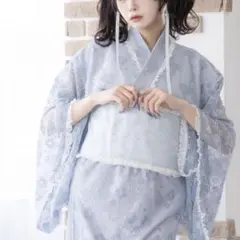 DearMyLove 夢展望 フリル総レースデザイン帯 と 総レース浴衣 セット