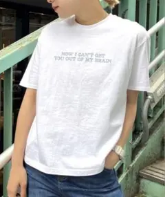 SHAGGIE フロントメッセージ刺繍TEEシャツのサムネイル