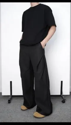 最安　OKINE変形ワイドパンツ　スラックス　XS