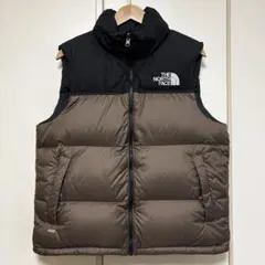 超美品✨Mサイズ　海外モデル　 ノースフェイス　ダウン　ベスト ダークブラウン