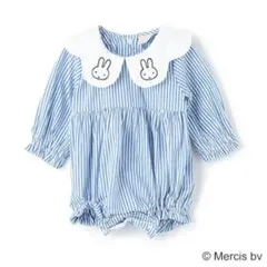 プティマイン♡美品♡春 80【Miffy】刺繍襟切替ロンパース アプレレクール