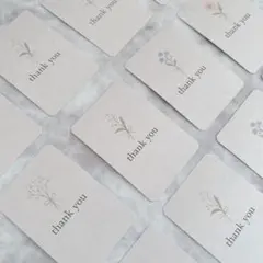 【32枚】サンクスカード　サンキューカード　おしゃれ　モルタル風　ハンドメイド