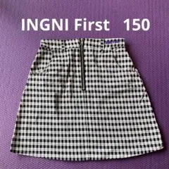 INGNI FIRST チェック柄 台形ミニスカート 150 イングファーストのサムネイル