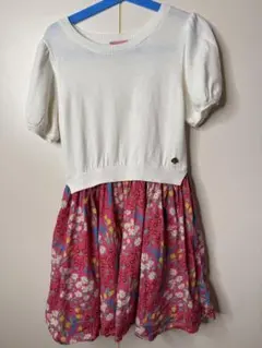 kate spade 半袖ワンピース ホワイト/ピンク