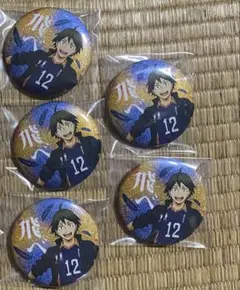 ハイキュー！　山口忠　横断幕　缶バッジ　グリッターver 5点セット