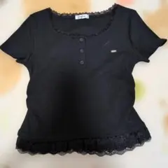 INGNI 半袖 Tシャツ ブラック レースのサムネイル