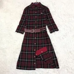 さくら様専用バーバリーブルーレーベルワンピース　ノバチェック　ホースロゴ　ベルト