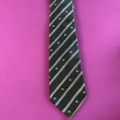 Burberrys ダークグリーン ストライプ ネクタイ