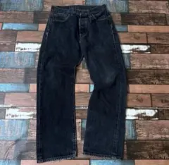 ビンテージ　古着　リーバイス501 バギー　ブラックデニムジーンズ　W36L32