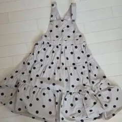 水玉 ジャンバースカート