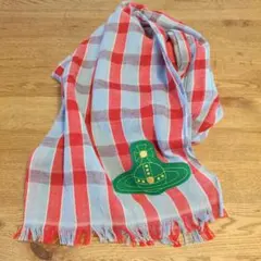 ヴィヴィアンウエストウッド オーブ チェック ストール 綿麻