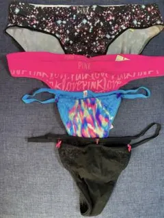 新品未使用Victoria's Secret Pink Tバック、ショーツセット