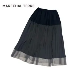 【MARECHAL TERRE】プリーツスカート ロング ブラックのサムネイル