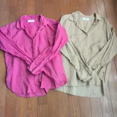 UNIQLO リネン長袖シャツ 2点セット