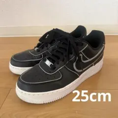 NIKE AF1 air force エアフォース1 黒白 25cm