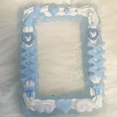 ホイップデコ ୨୧ 水色 白