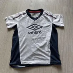 umbro Vネック Tシャツ ホワイト/ネイビー　キッズ