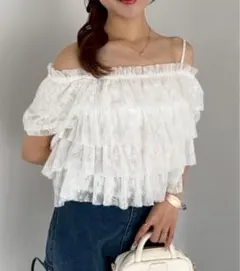 one after another NICE CLAUPブラウス　ホワイト