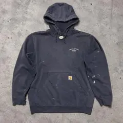 Carhartt カーハート フェード パーカー ダメージ ブラック 古着