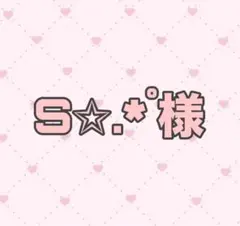 S✩.*˚様専用ページ