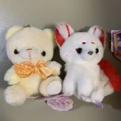 ufoキャッチャー　ぬいぐるみ　くま、きつね