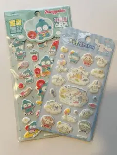 ハンギョドン&シナモロール　ぷっくりシール