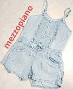 mezzopiano　サロペット　オーバーオール　ショートパンツ　デニム