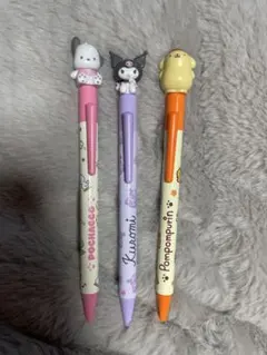 サンリオ　クロミ　ポムポムプリン ポチャッコ　マスコット付きボールペン