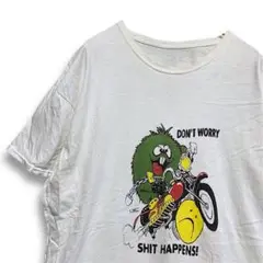 BMUL キャラ Tシャツ 古着 かまちょモンスター スマイリー バイク