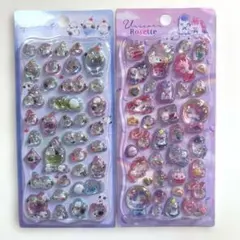 ユニコーン シマエナガデザイン 立体シールセット