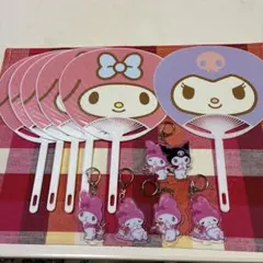 マイメロディ・クロミ 扇子とキーホルダーセット