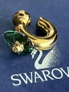 ★SWAROVSKIスワロフスキー ピアス【片耳用】ゴールド グリーンのサムネイル