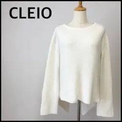 【未使用に近い】クレイオ ニット セーター バックデザイン ウール アルパカ 白