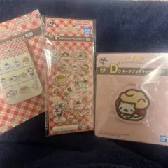 一番くじ　サンエックス　にゃんにゃんにゃんこ　E賞ミニ缶ケースF賞ぷくぷくシール