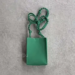 スクエア 三つ編み ショルダーバッグ グリーン ミドリ 斜めがけ 韓国 カラー