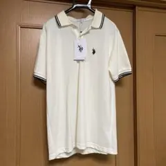 wego別注 ユーエスポロアッスン ライン刺繍ポロシャツ　男女兼用　M