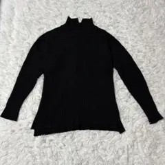 a.v.v レディース 長袖ニット XL イトキン ハイネック ブラック 無地