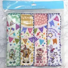 ダッフィー＆フレンズ 35周年 タオル ハンカチ 4枚セット 新品未開封