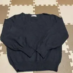 しまむら　Vネック長袖ニットセーター L 黒　ブラック