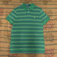 Polo by Ralph Lauren ボーダーポロシャツ　グリーン　パープル