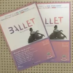 【匿名配送】ボリショイ バレエ in シネマ・フライヤー【２枚セット】